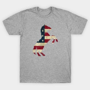 American Flag Horse T-Shirt